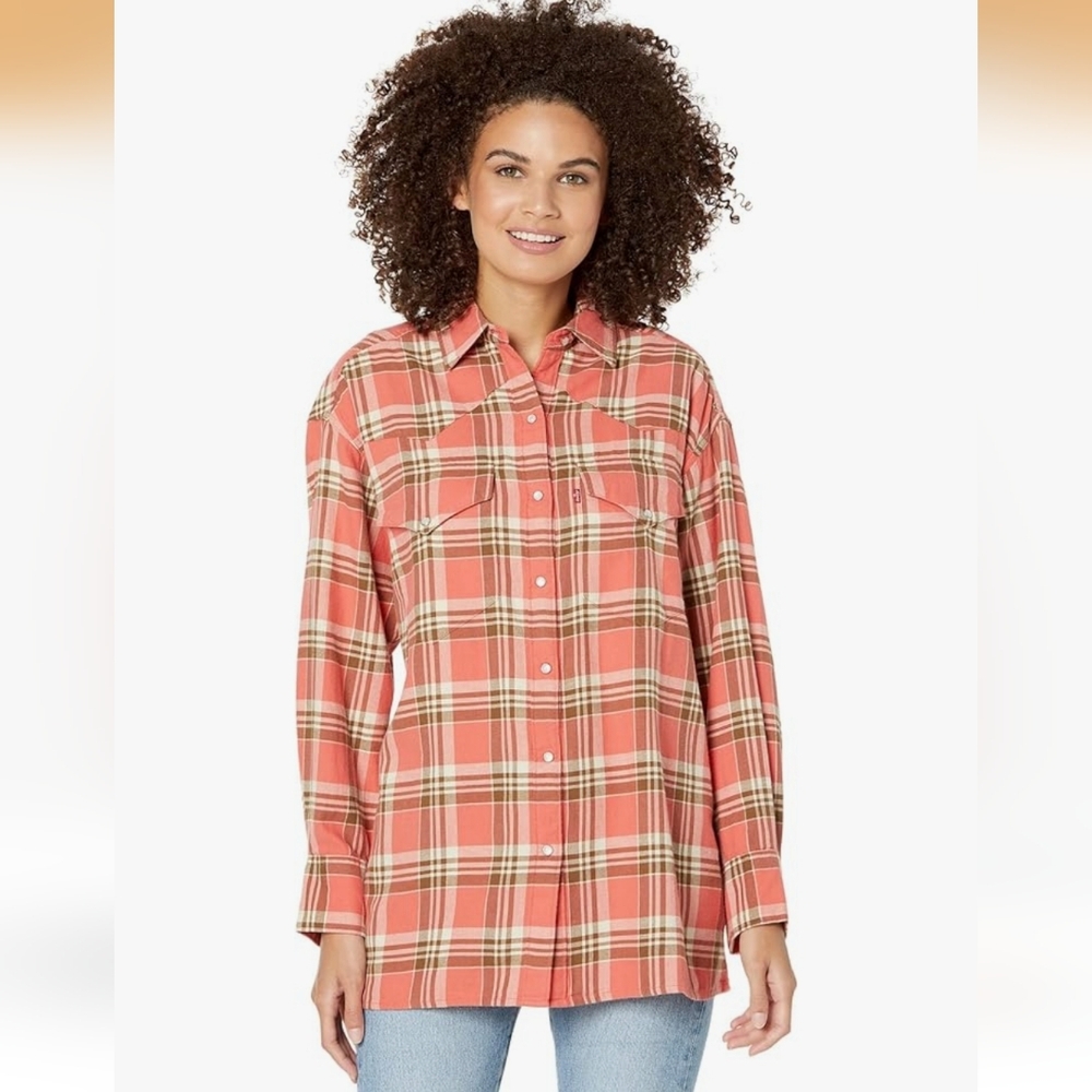 NWT $70 Levi's Women's Dylan Relaxed Western Shirt Size 3X